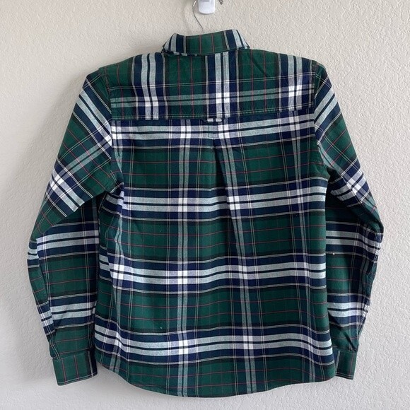 Rough Stock Panhandle Slim Green Blue Red Plaid Long Sleeve Button Down - EUC - Picture 2 of 10